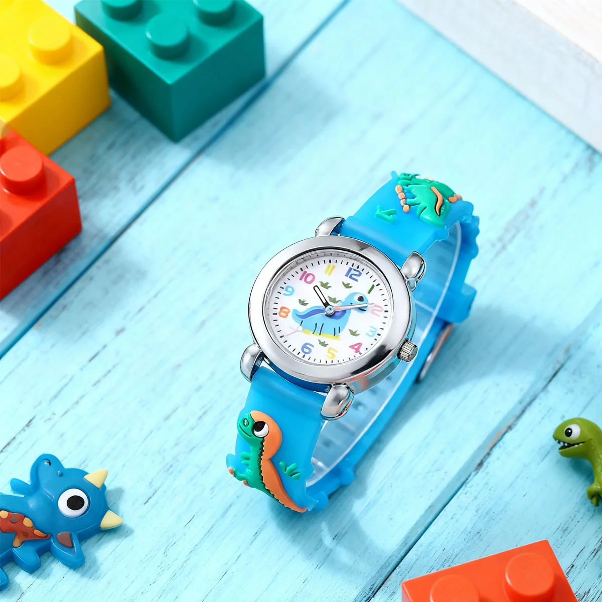 1/2pcs-Dinosaur Cartoon Watch Set Quartz Watch, Suitable for Girls, Boys, and Children As Christmas and Birthday Gifts