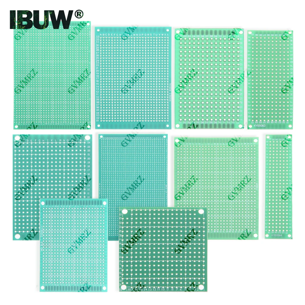 Single Sided Green PCB Prototype Board Universal Through Hole Perfboard for DIY Electronic Projects