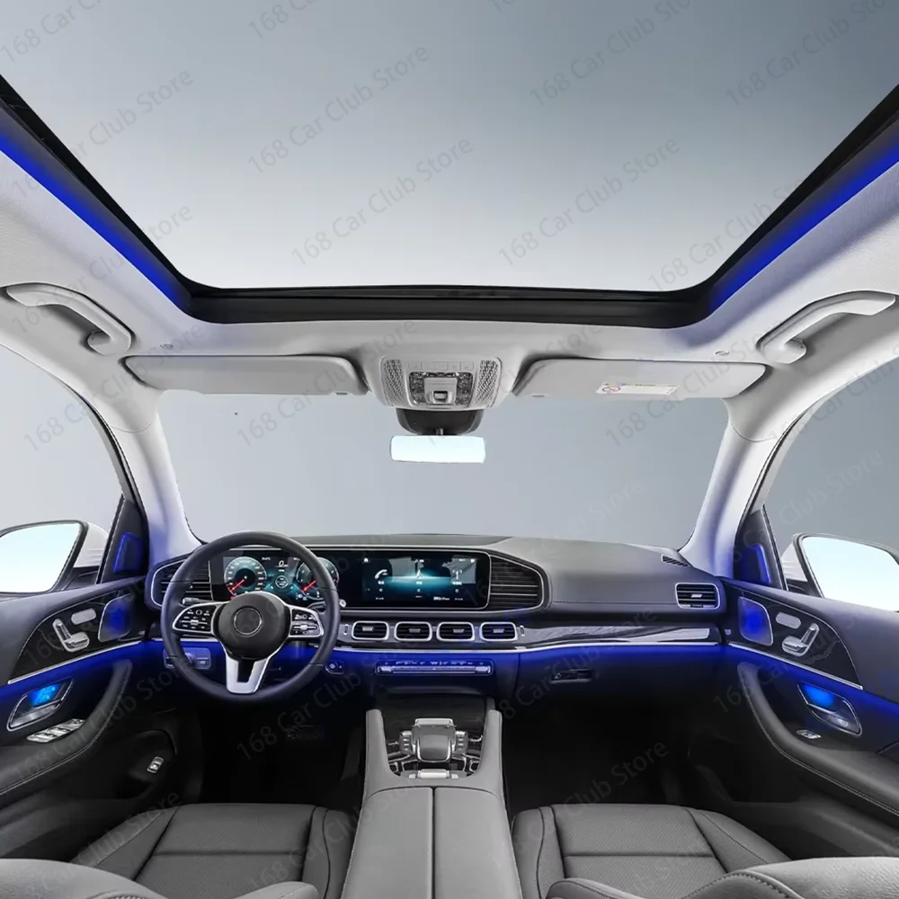 For Mercedes Benz W167 GLE GLS AMG GLE53 Car Interior Multicolor Ambient Light Sunroof Lamp Refit 64 Colours LED Skylight Lights