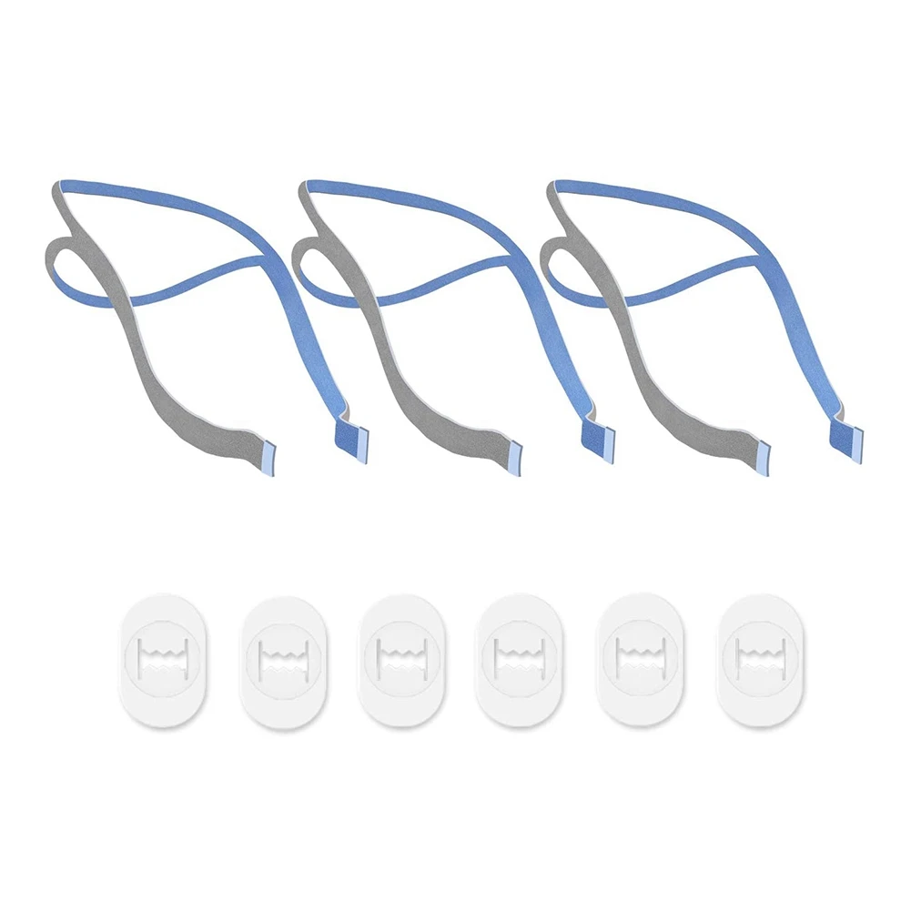 N82R Replacement Headgear Compatible for ResMed Airfit P10 Nasal Pillow CPAP Strap 3 Shoulder Straps and 6 Adjustment Clips A