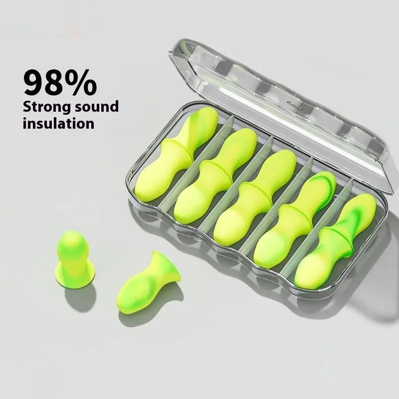 1/3/5 Boxes Anti-Noise Sleeping Aid Ear Care Reusable Sleep Ear Plugs Noise Reduction Sound Insulation Earplugs
