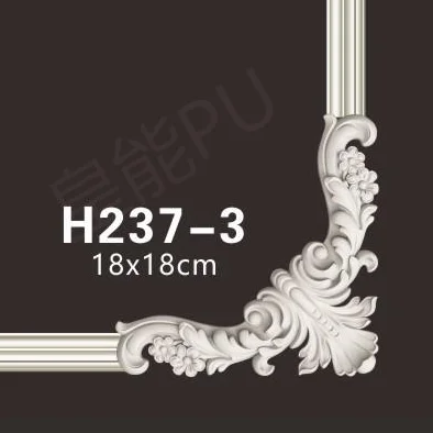 polyurethane house decoration element PU ceiling curtain wall profiles moulding ornament of corners and frame