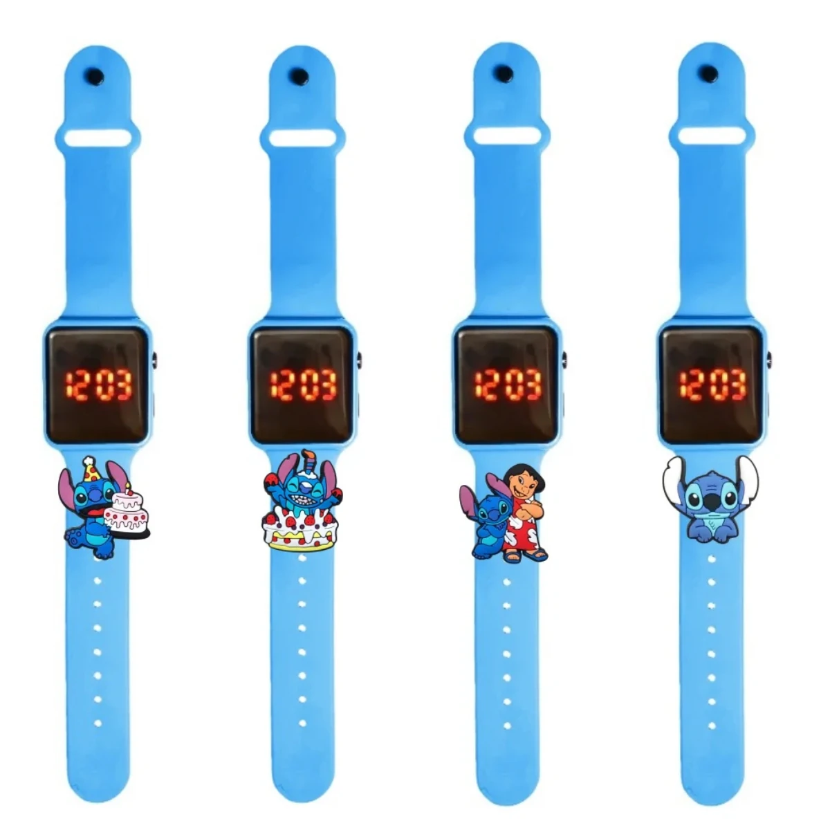 Stitch Children's Watch Cartoon Fashion Watches Electronic Digital LED Display Watches Waterproof Holiday Gift Kids Watches