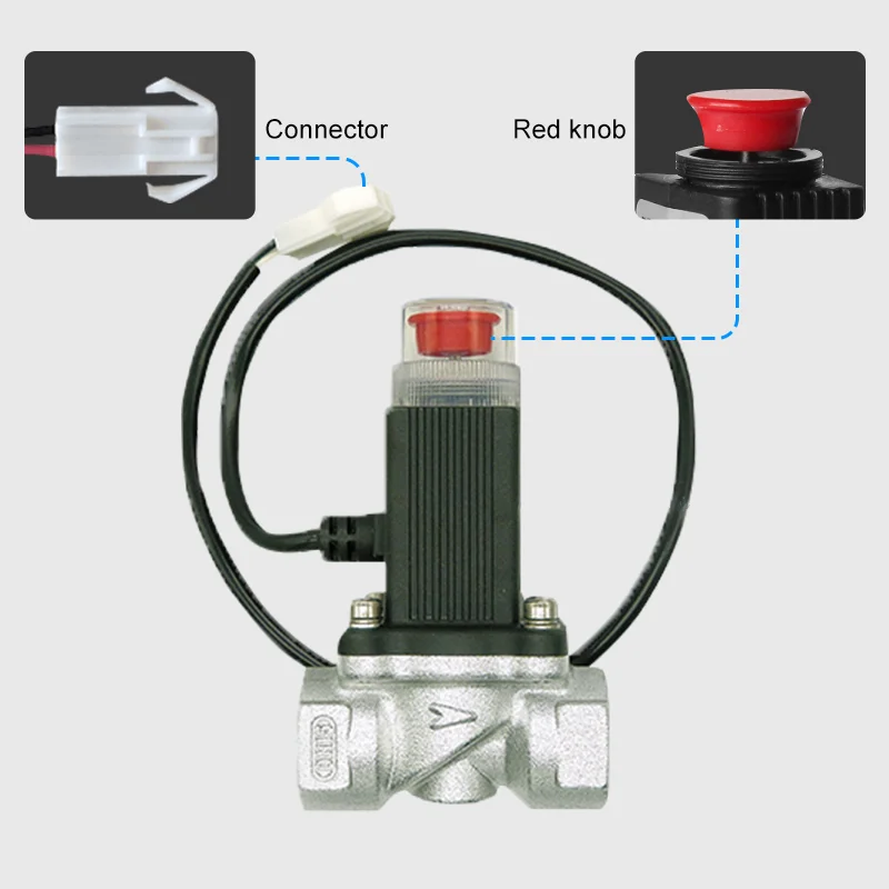 Gas Valve For LPG Tank Household Gas Pipeline Solenoid Valve Natural Gas Emergency Shut Off Valve G1/2" G3/4" DC 9-12V