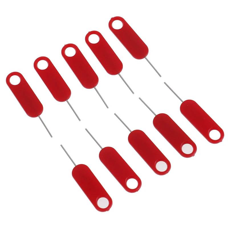 Hot! 10 Pcs Red sim card tray removal eject pin key tool