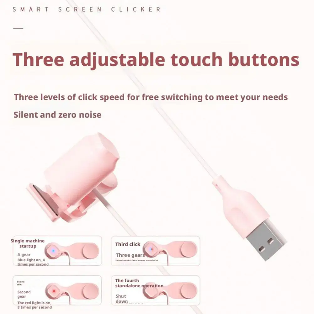 Phone Screen Auto Clicker Device Physical Simulation Finger Click Continuous Auto Point Device For Android IOS Tiktok Universal