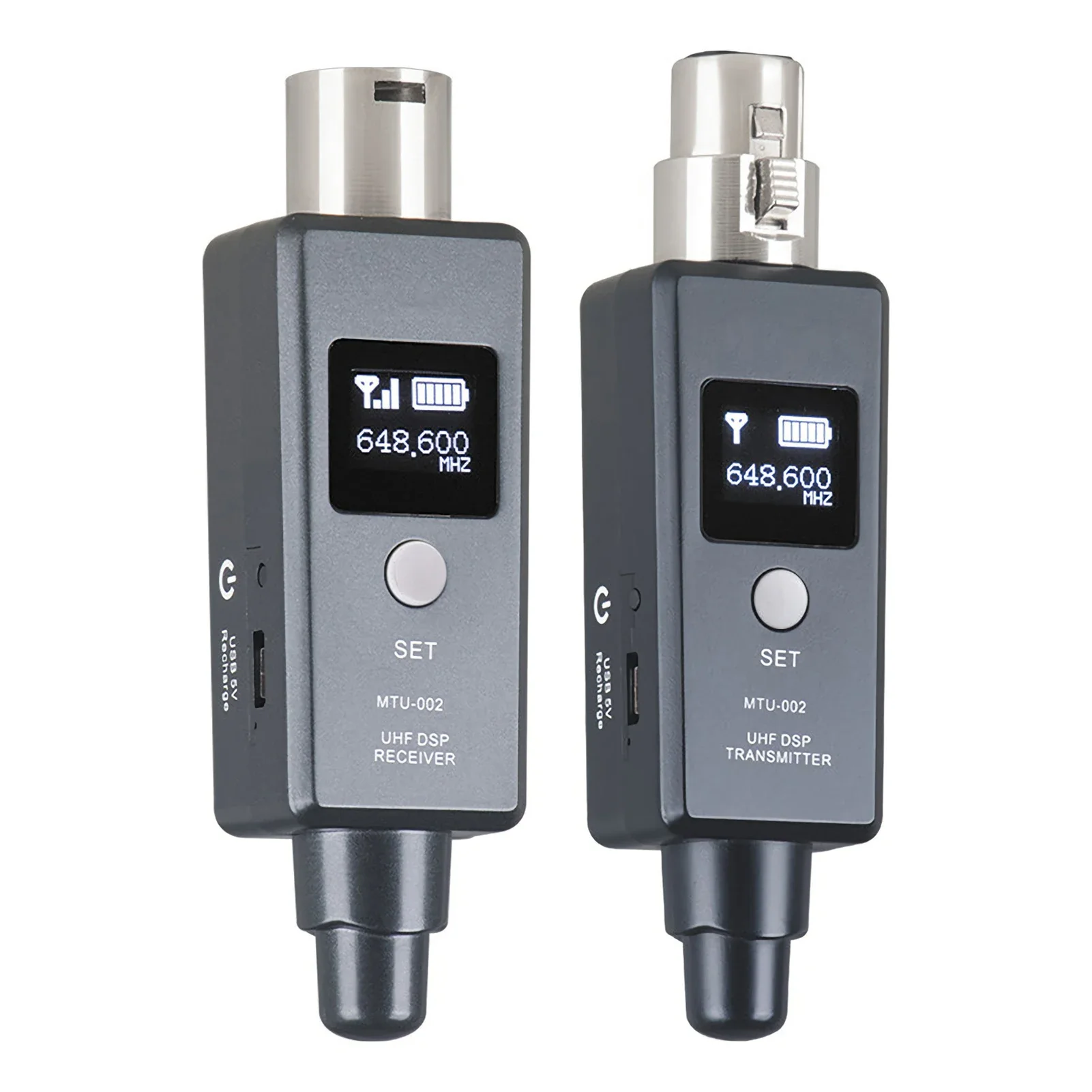 Microphone Wireless System Micphone Wireless Transmitter UHF DSP Transmitter & Receiver Mic/Line for Dynamic/Condenser Microphon