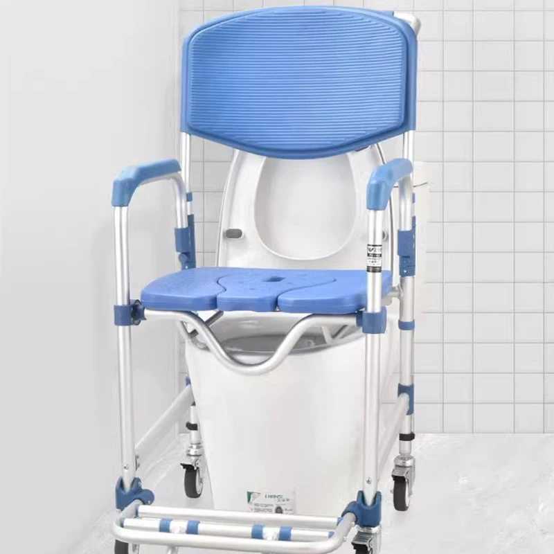 Elderly Chair Senior Chairs Bedside Commode Toilet Chair Senior Chairs Foldable Durable Duschstuhl Mit Rückenlehne Furnitures