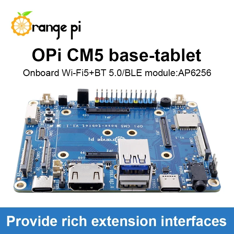 Orange Pi CM5 Tablet Base Board Onboard WiFi+BT BLE Single Board Computer New