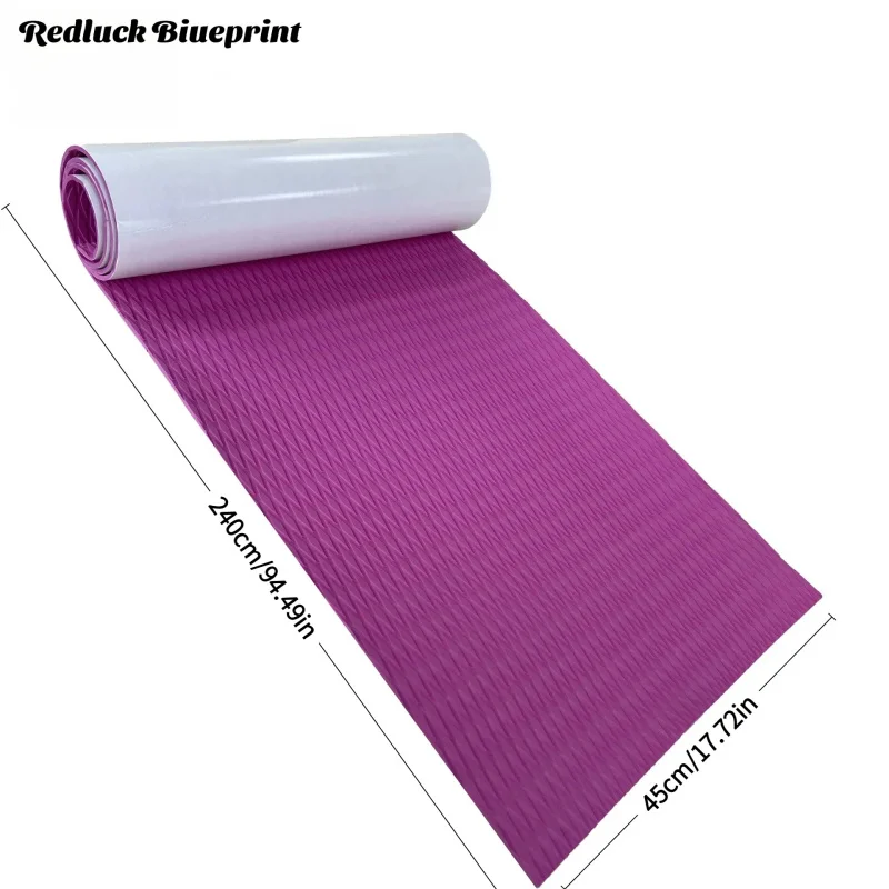 240cmx45cmx5mm Redluck Blueprint source factory of marine parts Surfboard Traction Non-Slip EVA Boat Flooring Surfing Sheet