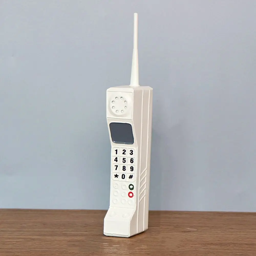 Simulation Vintage Telephone Model Old Fashioned Cellular Phone Retro Phone Prop Iron Material Hand Phone