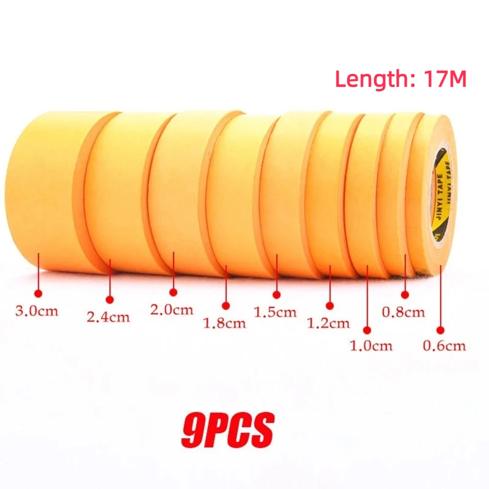 3/4/9 Rolls Model Masking Tape for Gundam Model Paint Tool Fine Line DIY Cover Tape Hobby Tool 1/2/3/6/8/10/12/15/18/20/24/30mm