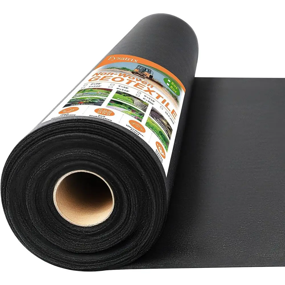 3Tx110T Non Woven Geotextile Fabric for Drains, Landscaping, Underlayment, Weed Control, Construction, Erosion Control