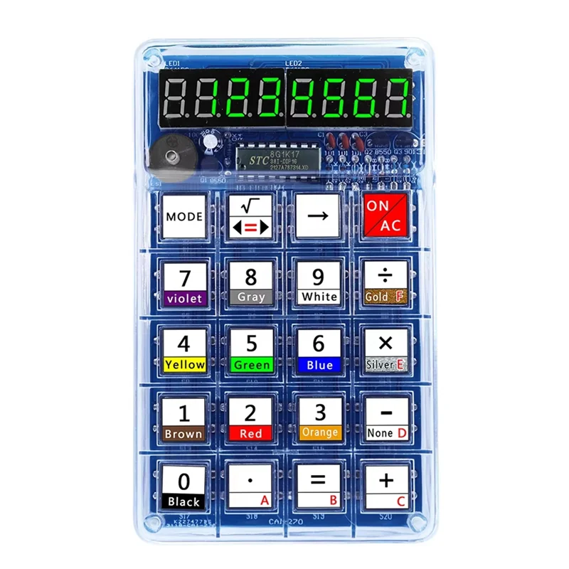 [LXYA68Z!] Calculators Soldering Projects LED Digital Tube 51 Microcontroller Control DIY Soldering Projects Green