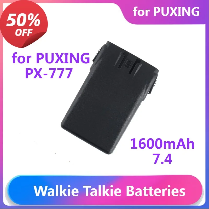 2 Pcs Walkie Talkie Batteries for PUXING PX-777 PX888 PX-999 PX-328 PX-728 PX-777Plus VEV-3288S Two Way Radios 1800mAh 7.4V