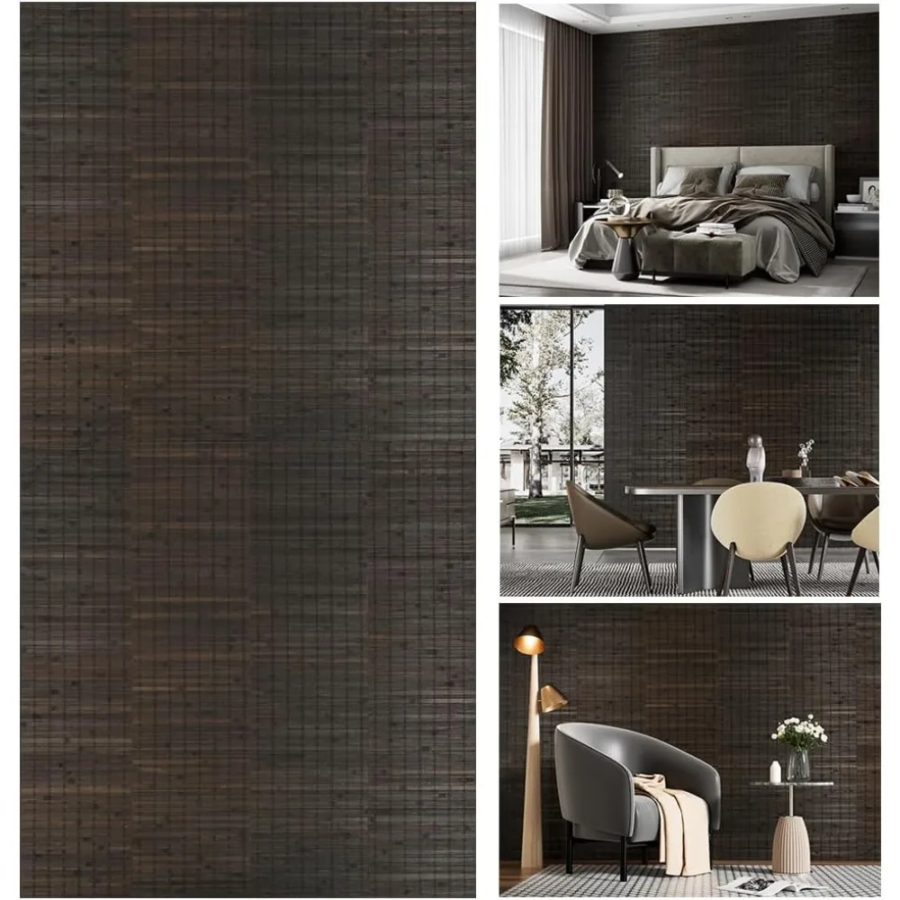 Bamboo Wall Panel for Home Decor, Wall Cladding and Covering, Wainscoting Ceiling Wall Paneling 47.2x11.8 in(4 Pack)