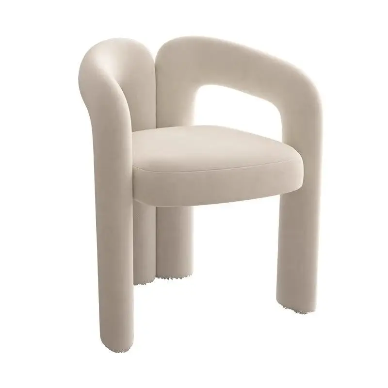 Cream style household makeup chair dressing stool nail salon chair simple high-end bedroom single casual dining chair