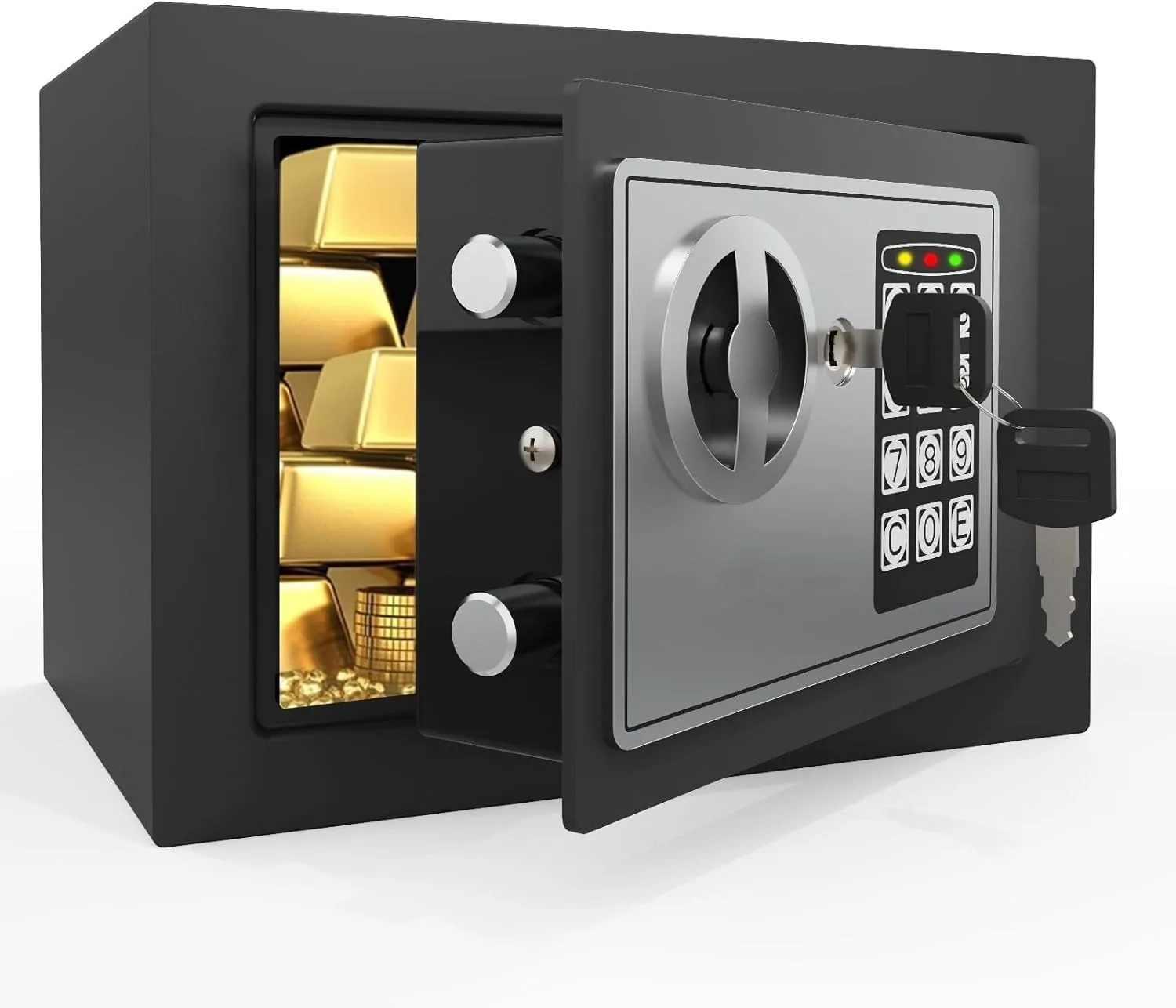 2026 NEW Electronic Digital Keypad Lock Safe Security Box All Steel for Home Office Password and Key Unlock Safe and Compact