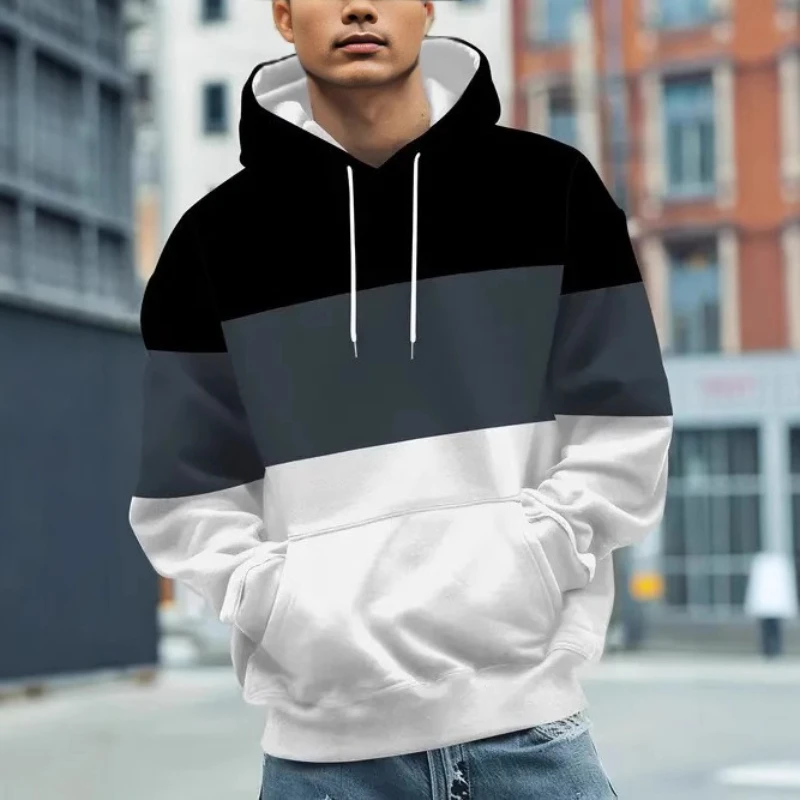 New Men's 3D Printed Casual Long Sleeve Hoodie Outdoor Sports Street Hip Hop Costume Hoodie Couple's Halloween Gift
