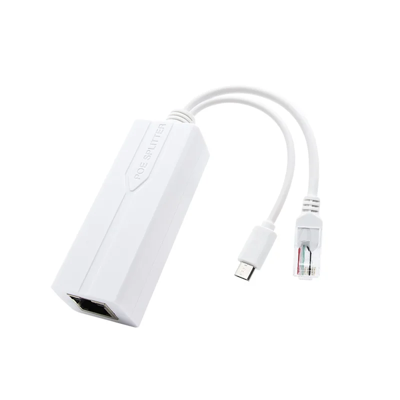 POE Splitter 48V To 5V Micro USB Tpye-C 10/100Mbps POE Camera Injector Power Supply
