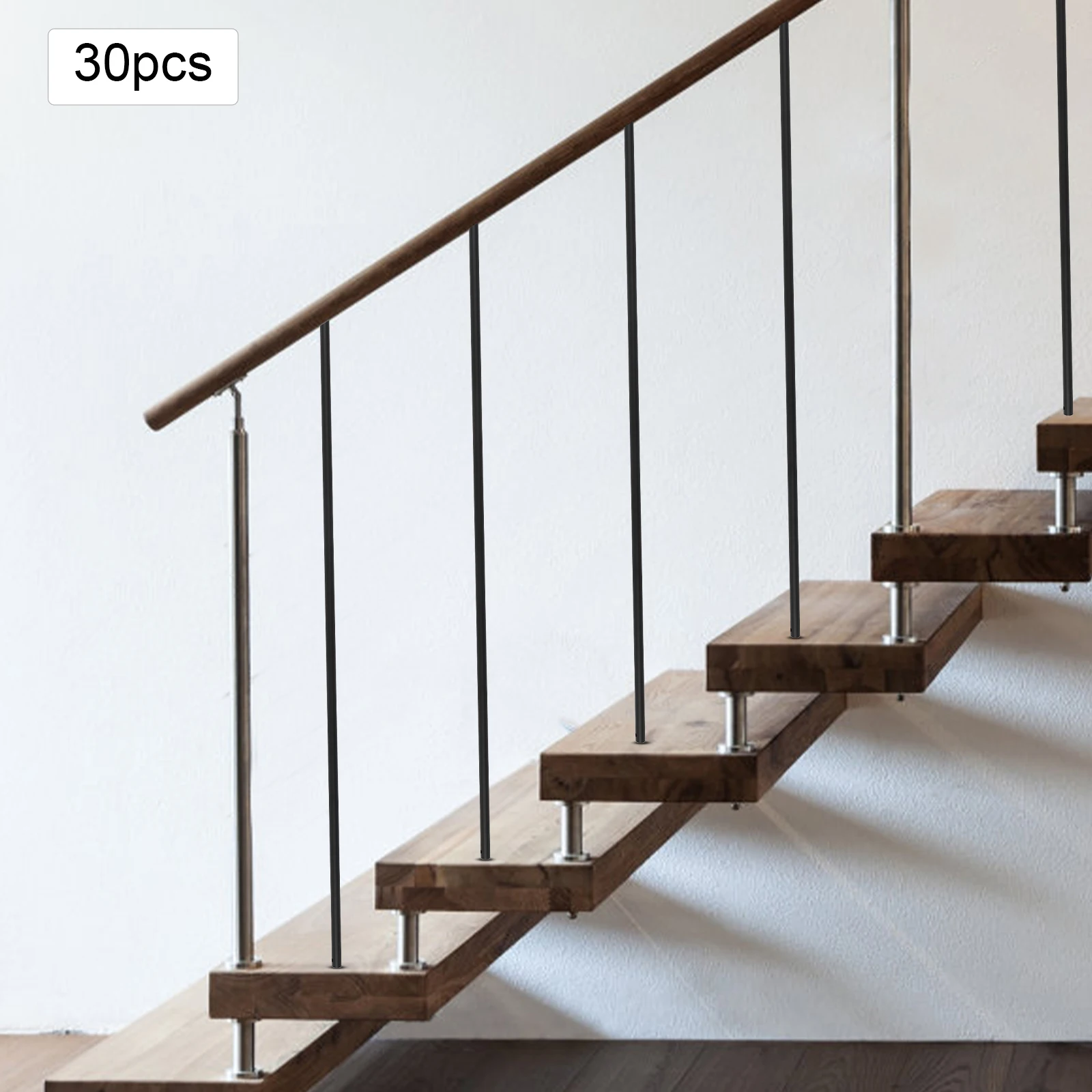 111.7cm Balusters for Staircases, Black Decorative Metal Balusters, Staircase Balusters Suitable for Staircases, Gardens, Homes