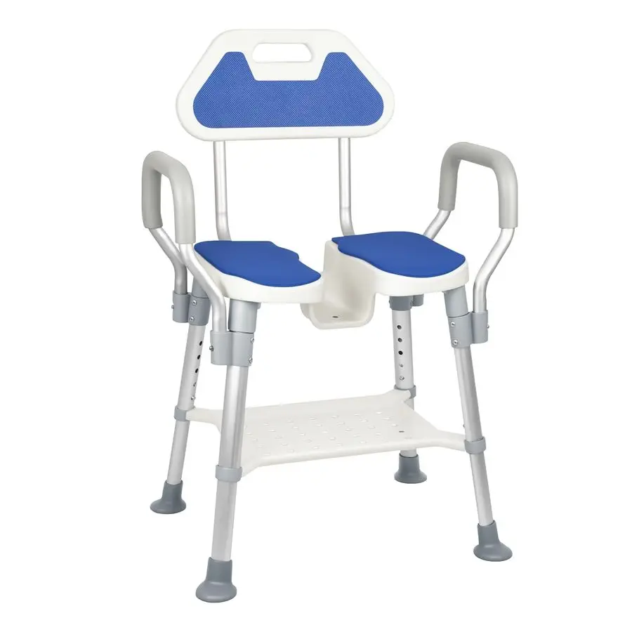 Chair for Inside Shower, UShaped Heavy Duty Shower Chair for Elderly and Disabled, Bottom Storage Tray, 300Lbs Shower Stool with