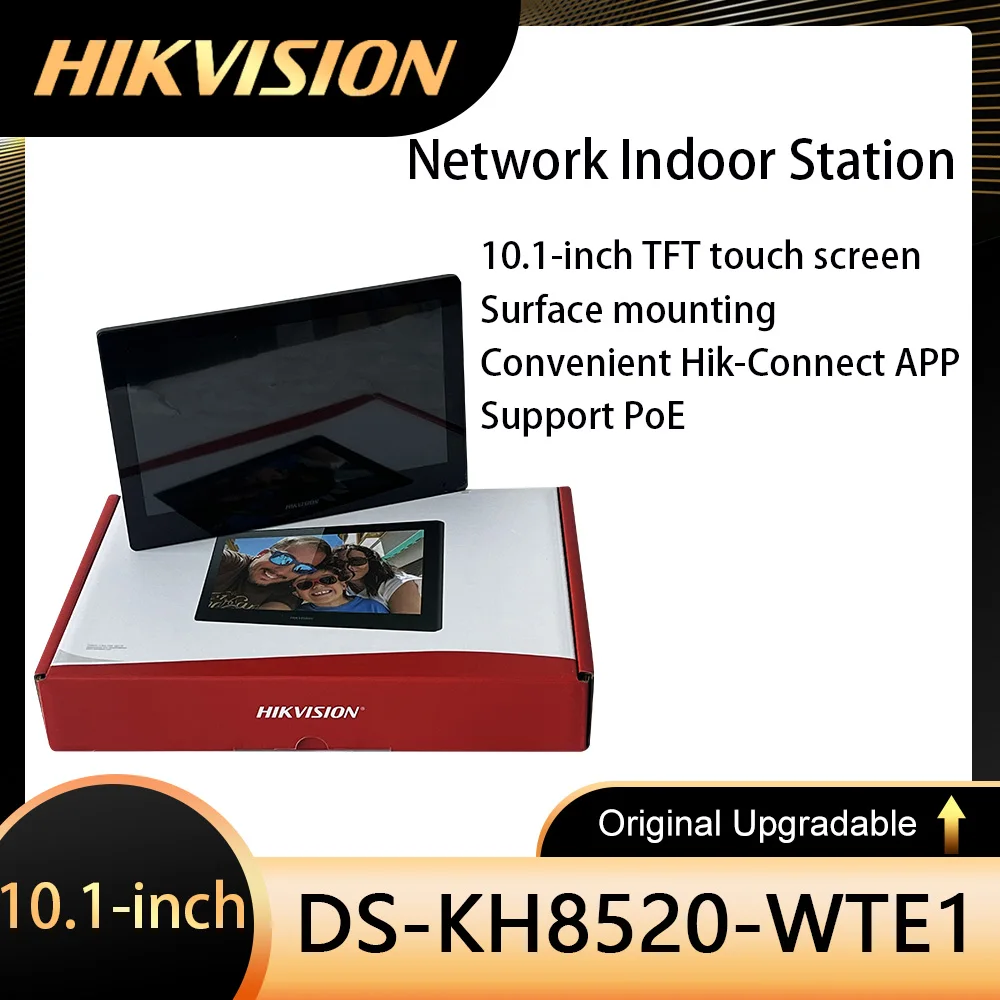 Hikvision DS-KH8520-WTE1 Video Intercom Indoor Station 10-Inch Touch Screen Remote Unlocking Via The Client Or APP Wi-Fi PoE