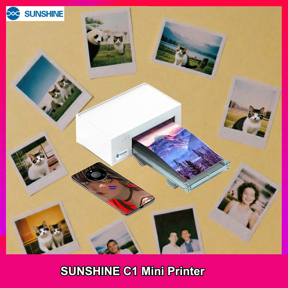 SUNSHINE C1 Mini Color film DIY Printing Printer ，WiFi Direct Connection， assisting Film Cutting Machines ,under 7.5 inches
