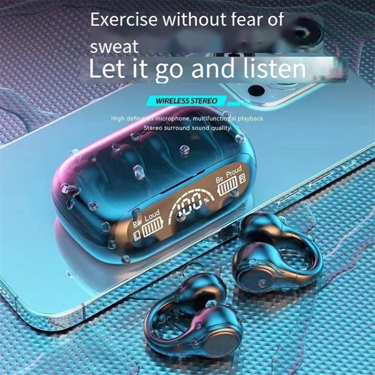 Popular Bone Conduction Earphones Bluetooth 5.3 Wireless Fast Charging skin