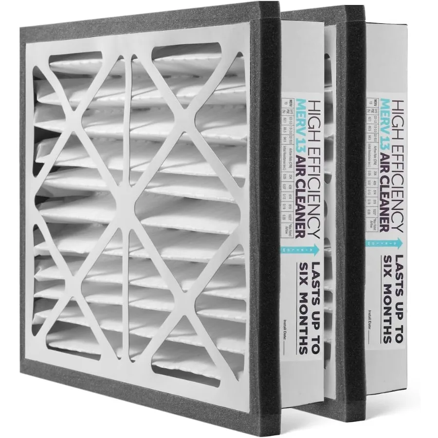 Zephyr 18x20x3 VGF Merv 13 Pleated Air Cleaner Filters for Whole Home Return Air Grilles Box of 2