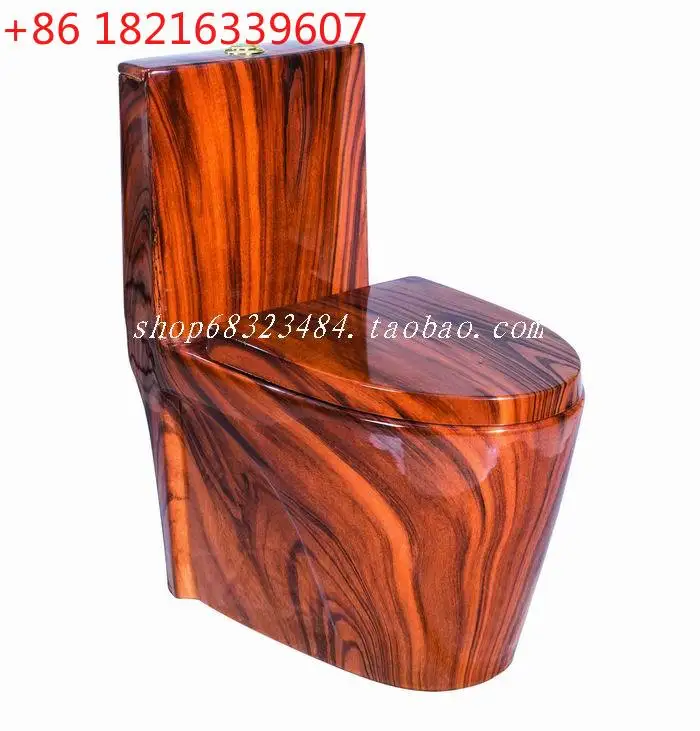 Boutique high-end wood grain, marble pattern toilet, super swirl one-piece toilet toilet