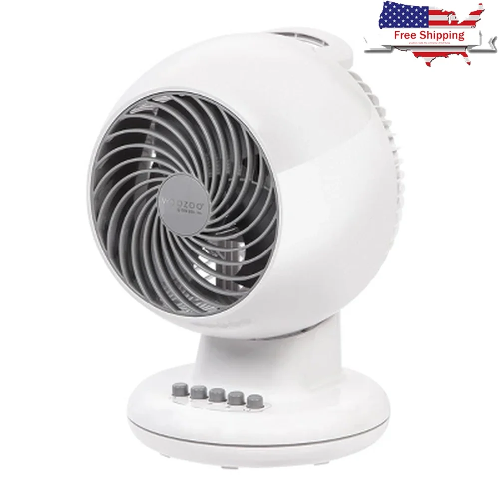 IRIS Oscillating Fan with Timer Quiet Operation Adjustable Tilt Head 3 Speed Settings Compact Powerful Indoor Use 157ft Area