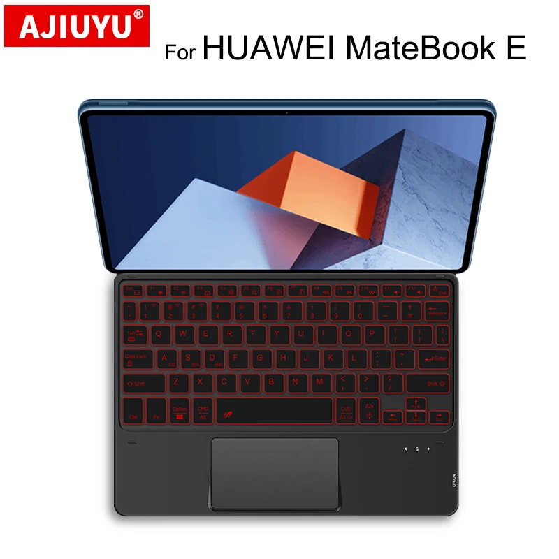 TouchPad Keyboard Backlight Bluetooth For Huawei MateBook E DRC-W58 DRC-W56 DRC-W76 12.6" 2022 MatePad Pro 12.6 10.8 Tablet Case