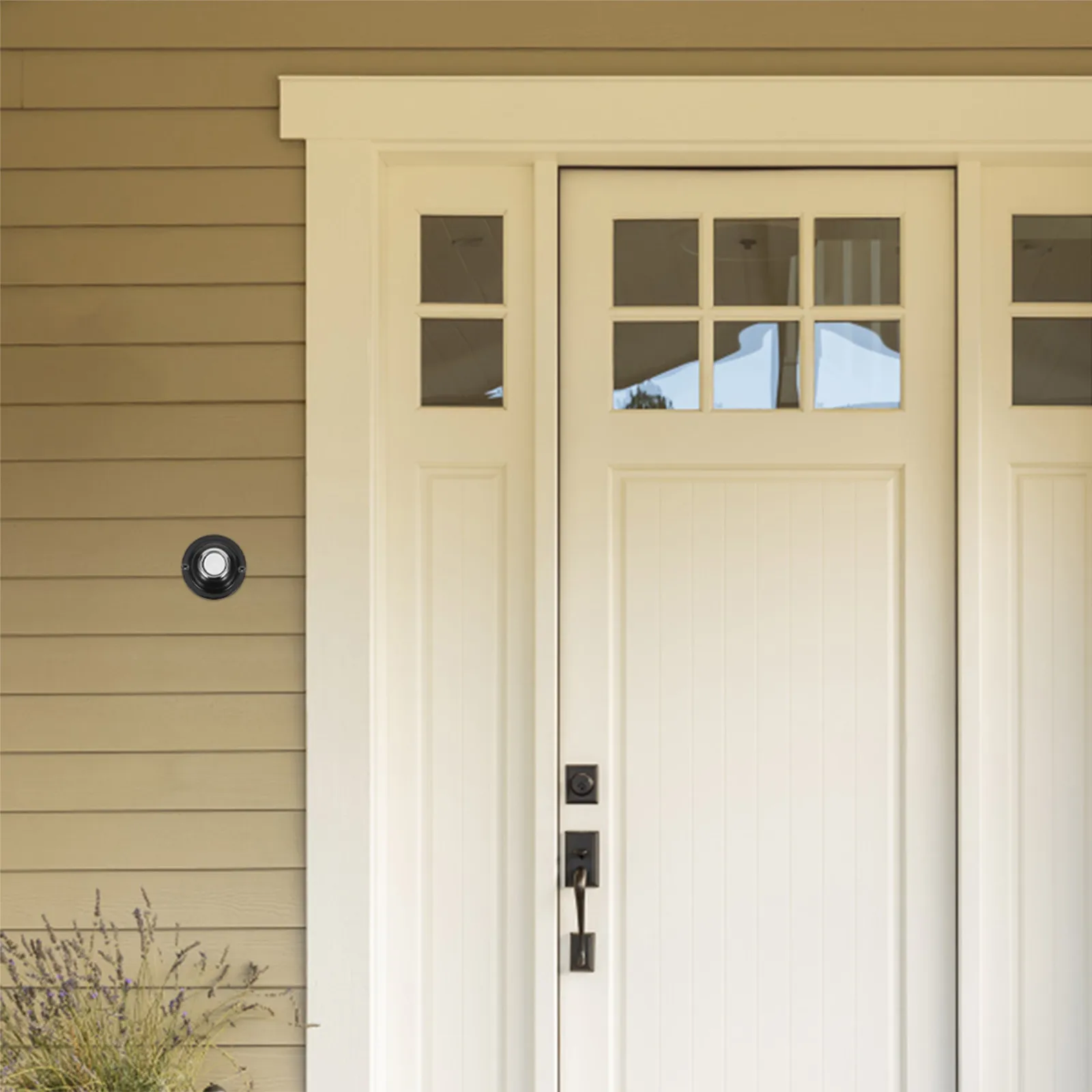 Mini Round Wired Doorbell Button Solid Metal Push Button Replacement Wall Mounted Electric Door Bell for Home Office Garage