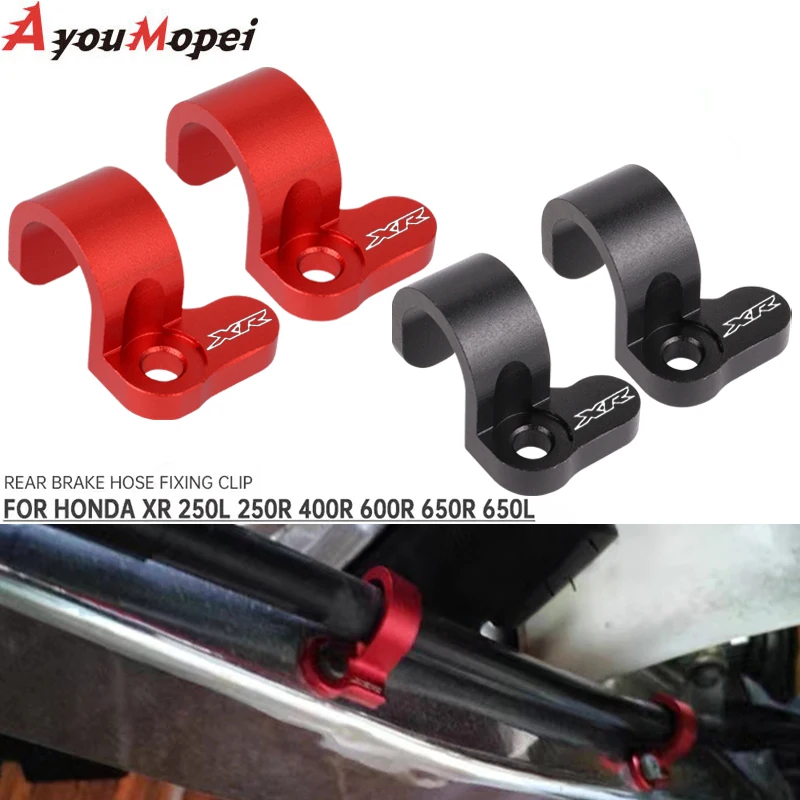 Motorcycle  Rear Brake Hose Guide Spare Part For HONDA XR 250 650 L 400 600 R Moto Oil Line Holder Cable Clamp Accessories