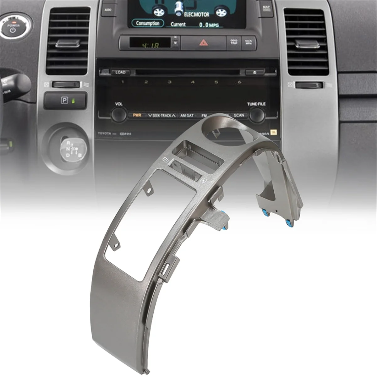 Left Center A/C Dash Cover Air Vent Trim Panel for Toyota Prius 2004-2006 Car Accessories Replacement 55670-47060—L49A