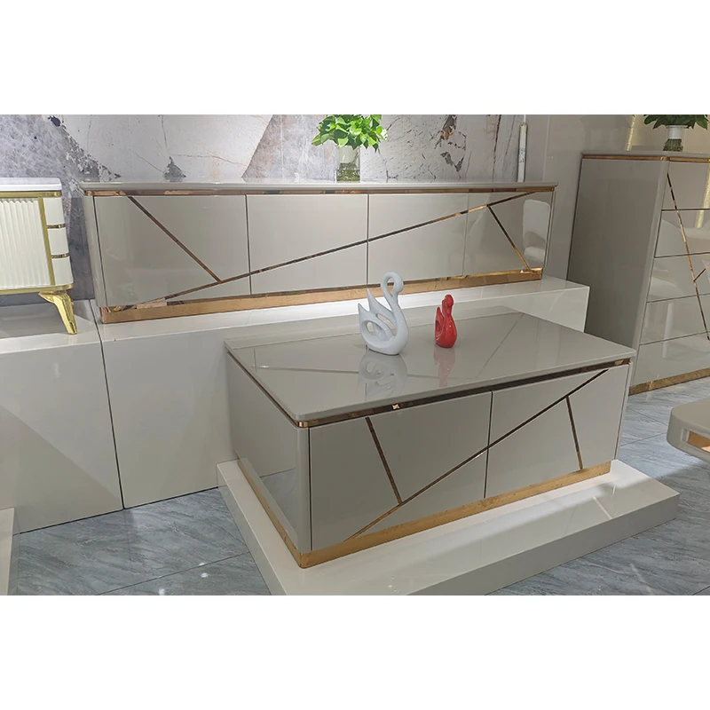 Modern Design Wood Large Coffees Table Coffee Table and Tv Stand Set Home Furniture Living Room Wooden Coffee Table With Storage