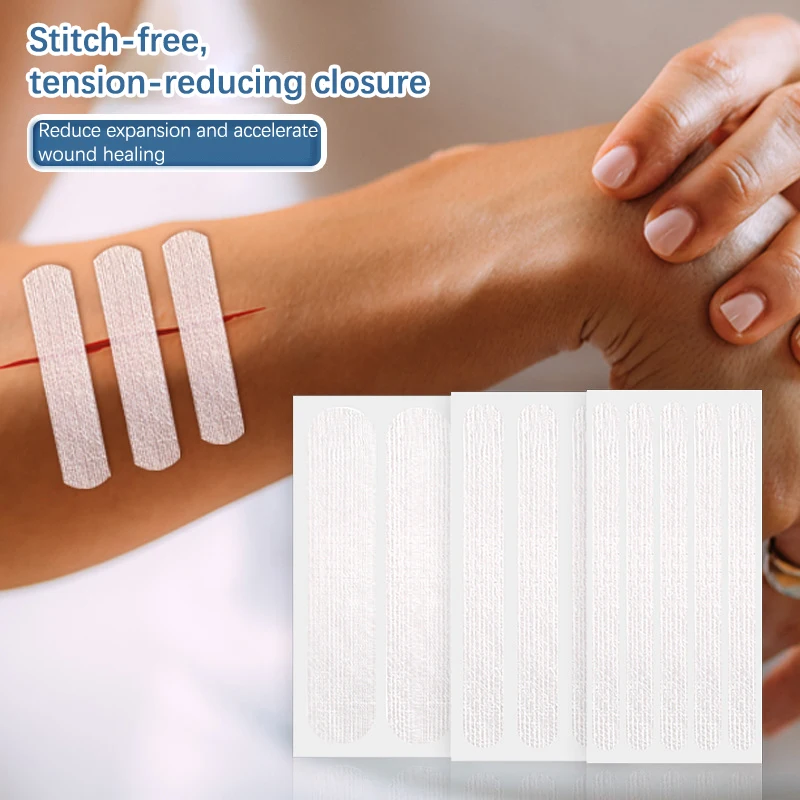 2/3/5 Strips 10cm Adhesive Sterile Medical Bandage Strips Wound Closure Tapes Skin Repair First Aid Surgical Breathable Tape