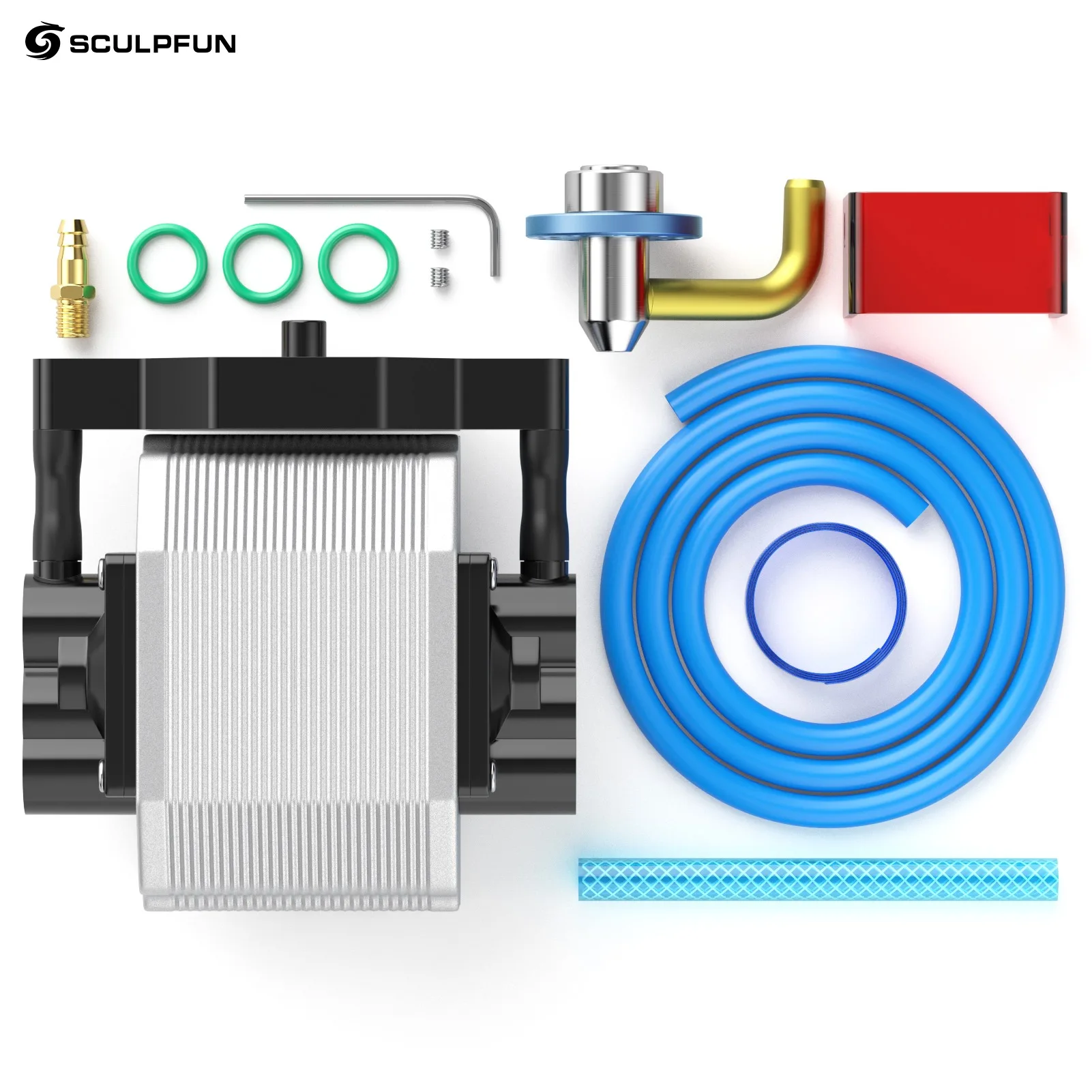 SCULPFUN Laser Engraver Air Assist Nozzle Kit High Speed Air Assist Full Metal Structure Nozzles Fits S6 PRO/S9 Lasers Upgraded