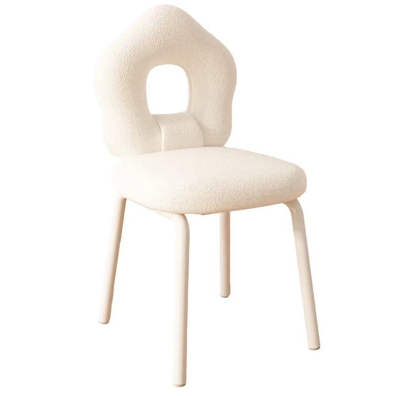 Internet celebrity cream style dining chair home premium soft bag back stool designer rotating dresser makeup chair