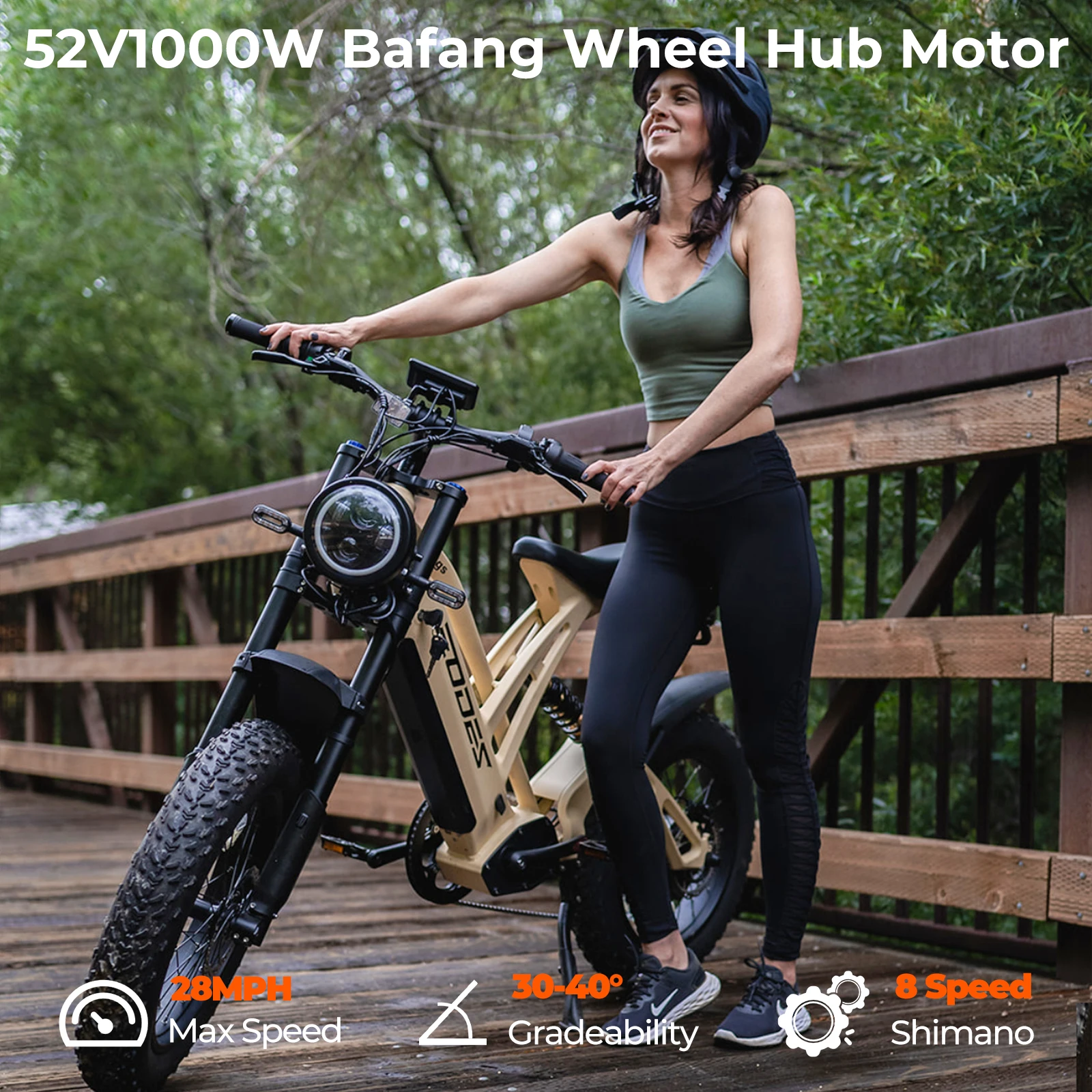 Off road adult electric bicycle 100000 52V 32 km/h range 120KM front shock absorber dual oil disc electric off-road bicycle