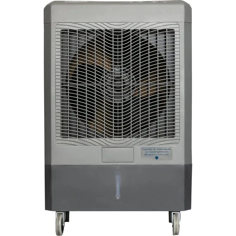 Hessaire Indoor and Outdoor Use Portable 1,600 Square Foot Cooling Area, Evaporative Swamp Air Cooler with 3 Fan Settings, Gray