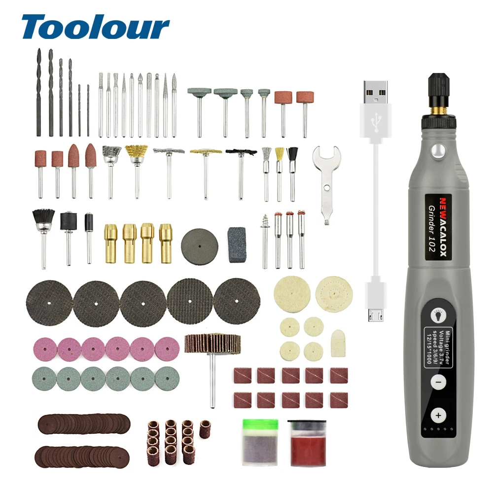 Toolour Cordless Rotary Tool Kit 5 Variable Speed & 3.7V USB Charging Engraving Rotary Tool for Sanding, Polishing, Engraving