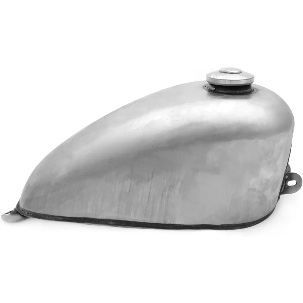 1.8 Gallon Raw Steel Motorcycle Fuel Tank for Sportster Chopper Bobber Ironhead Models
