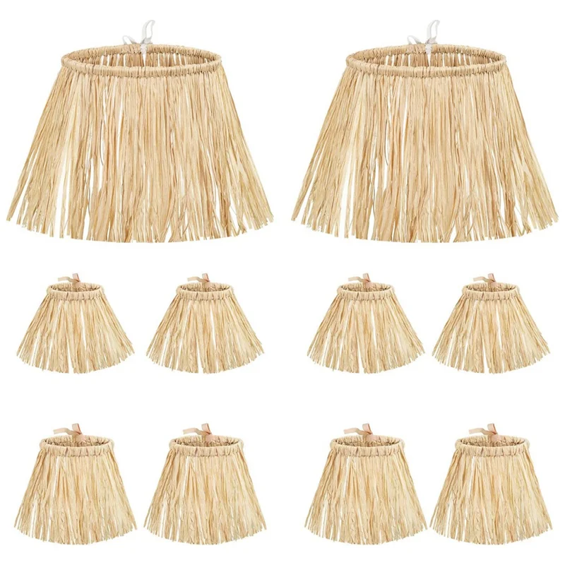 A9oP- 10 Pieces Scarecrow Straw Kit Raffia Material Scarecrow Costume Accessories Decoration Raffia Neck Arm and Ankle Ties