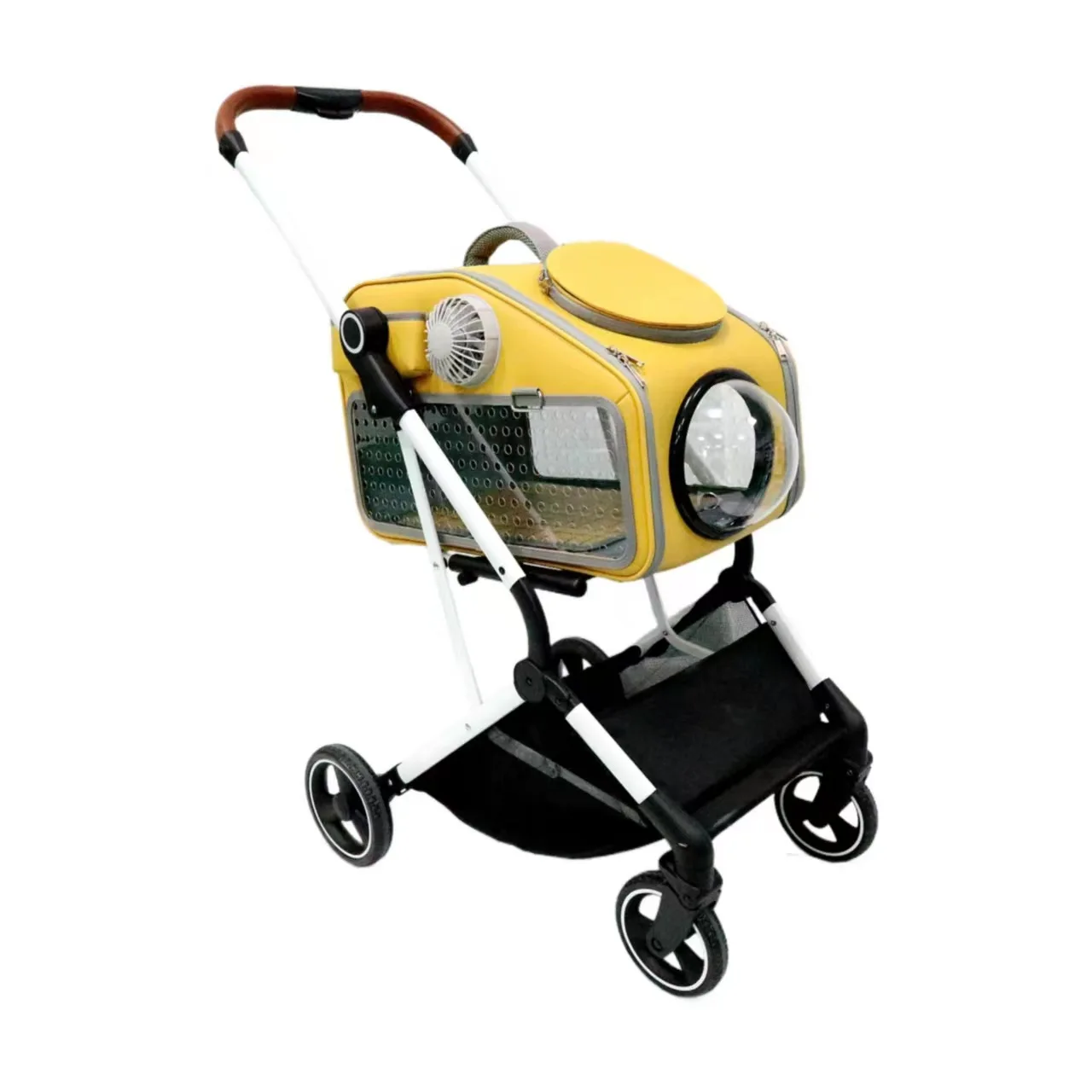 4 Wheels Pet Carriers Stable Weight One Handle Foldable  Stroller