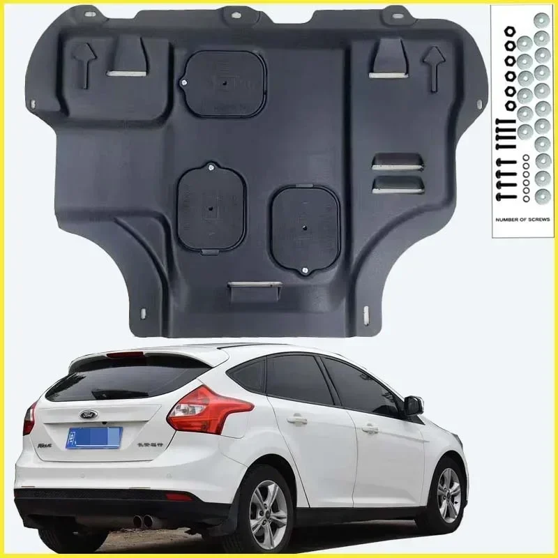 For Ford FOCUS 2012-2018 Hatchback version Black Under Engine Guard Plate Splash Shield Mud Fender Cover Mudguard Protector