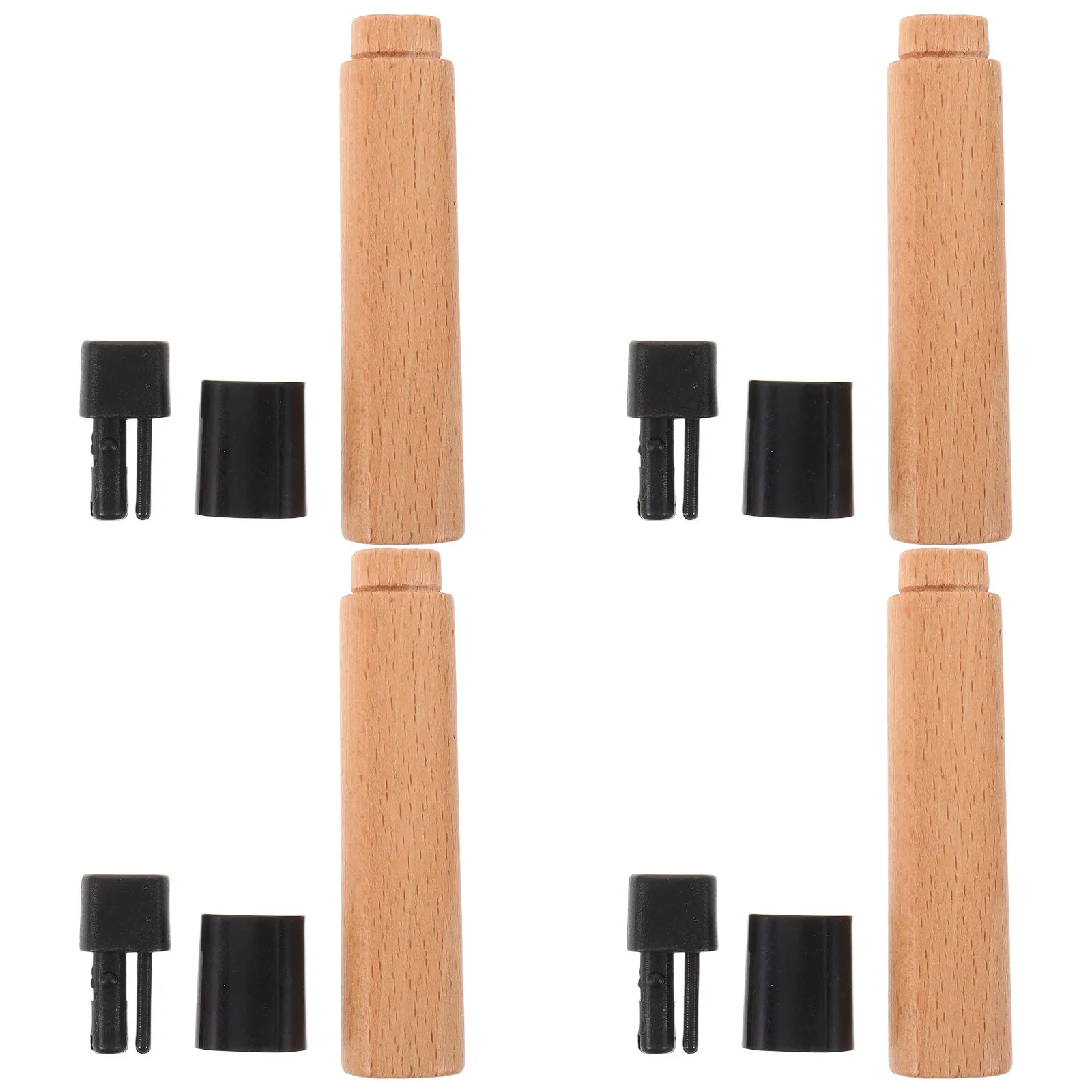 4Pcs Japanese Kitchen Knife Handle Replacement Wood for Sashimi Sushi Nakiri DIY Knife Restoration Elegant Traditional Grip