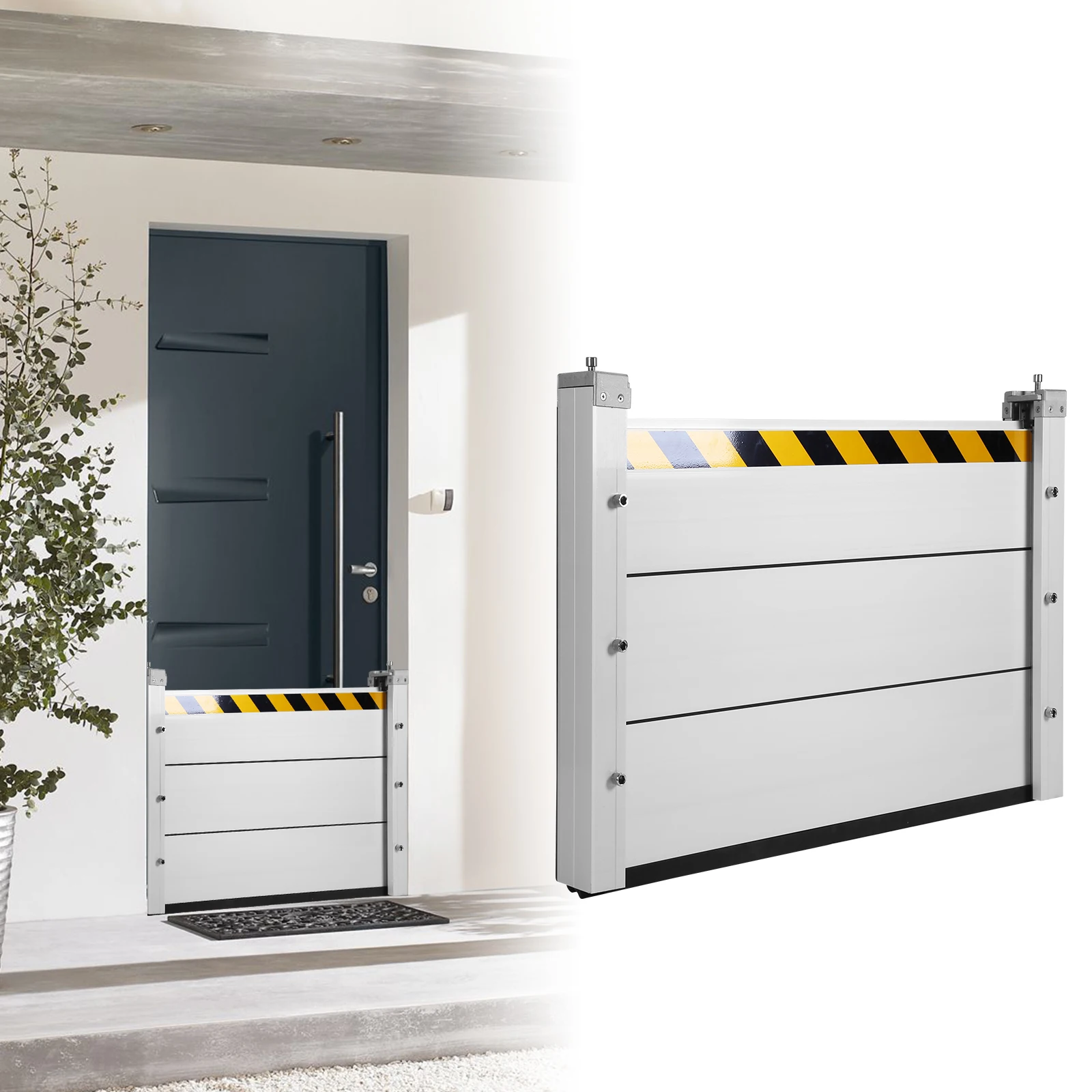 Heavy Duty Flooding Protect Baffle Reusable Flooding Control Baffle Doors Stackable for Gates/Subways/Factories/Garages/Roads