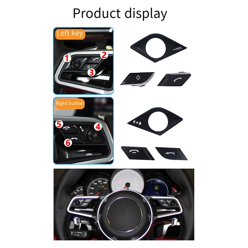 High Quality Steering Wheel Multi-Function Button Volume Adjustment Phone Switch For Porsche Cayenne 15-16 For Macan 2014-